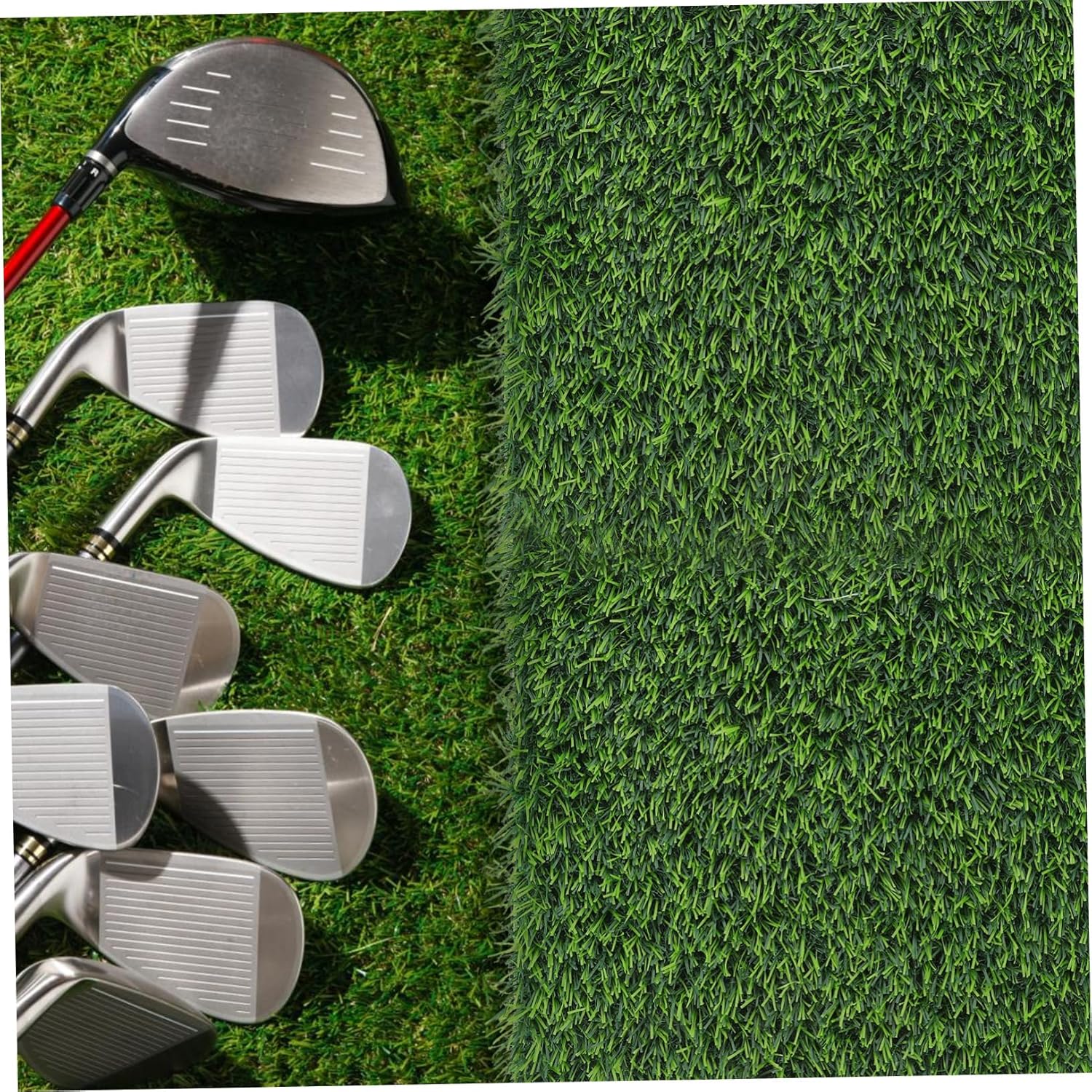 Housoutil 4pcs Synthetic Grass Mat for Dog Potty Training Lifelike Artificial Turf Rug Outdoor Lawn Decoration Green Grass Placemat for Patios and Gardens