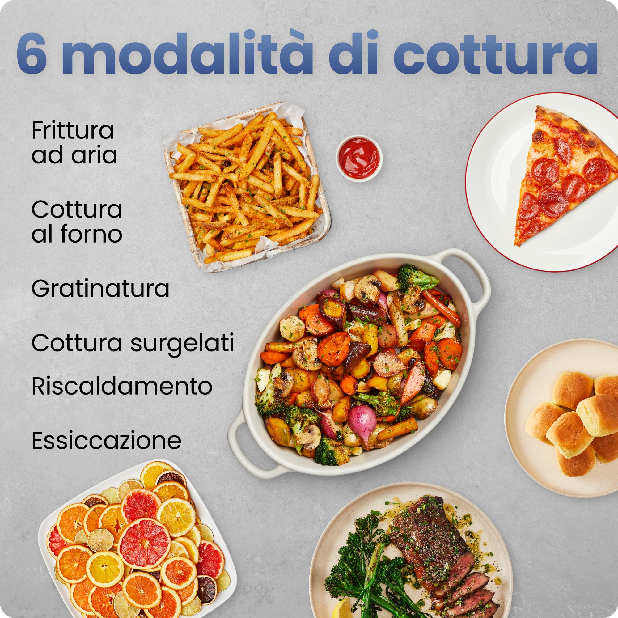 Chefman Friggitrice ad Aria TurboFry 8,5L, 6-in-1, 230°C, Cestello XL | Frittura ad aria, infornare, grigliare, riscaldare, disidratare, scongelare, finestra, Nera