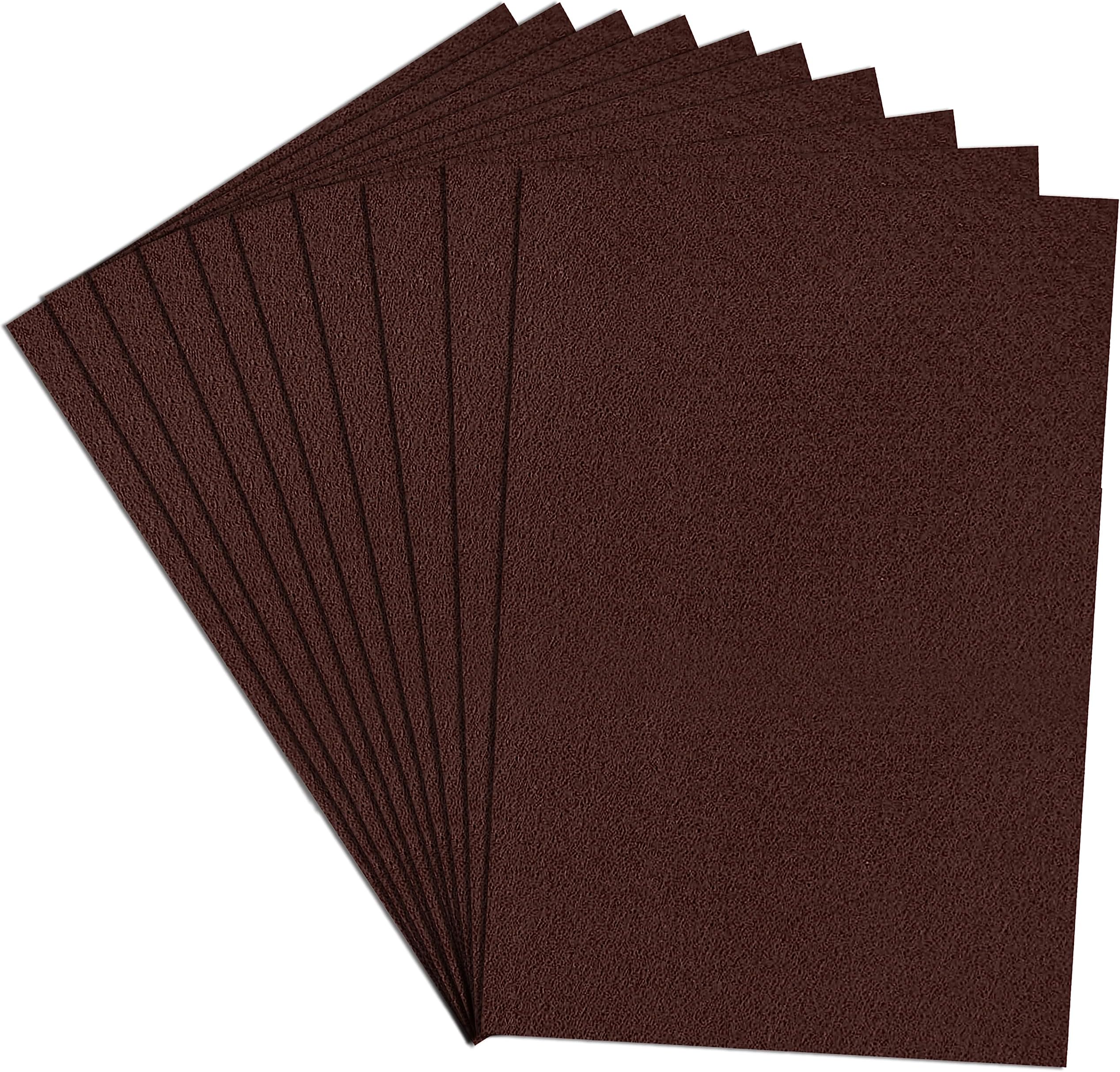 - A4 Felt Sheets 29.7cm X 21cm Set 10 Dark Brown Colour 1mm Thickness for Kids School DIY Crafts Patchwork Embroidery Project.