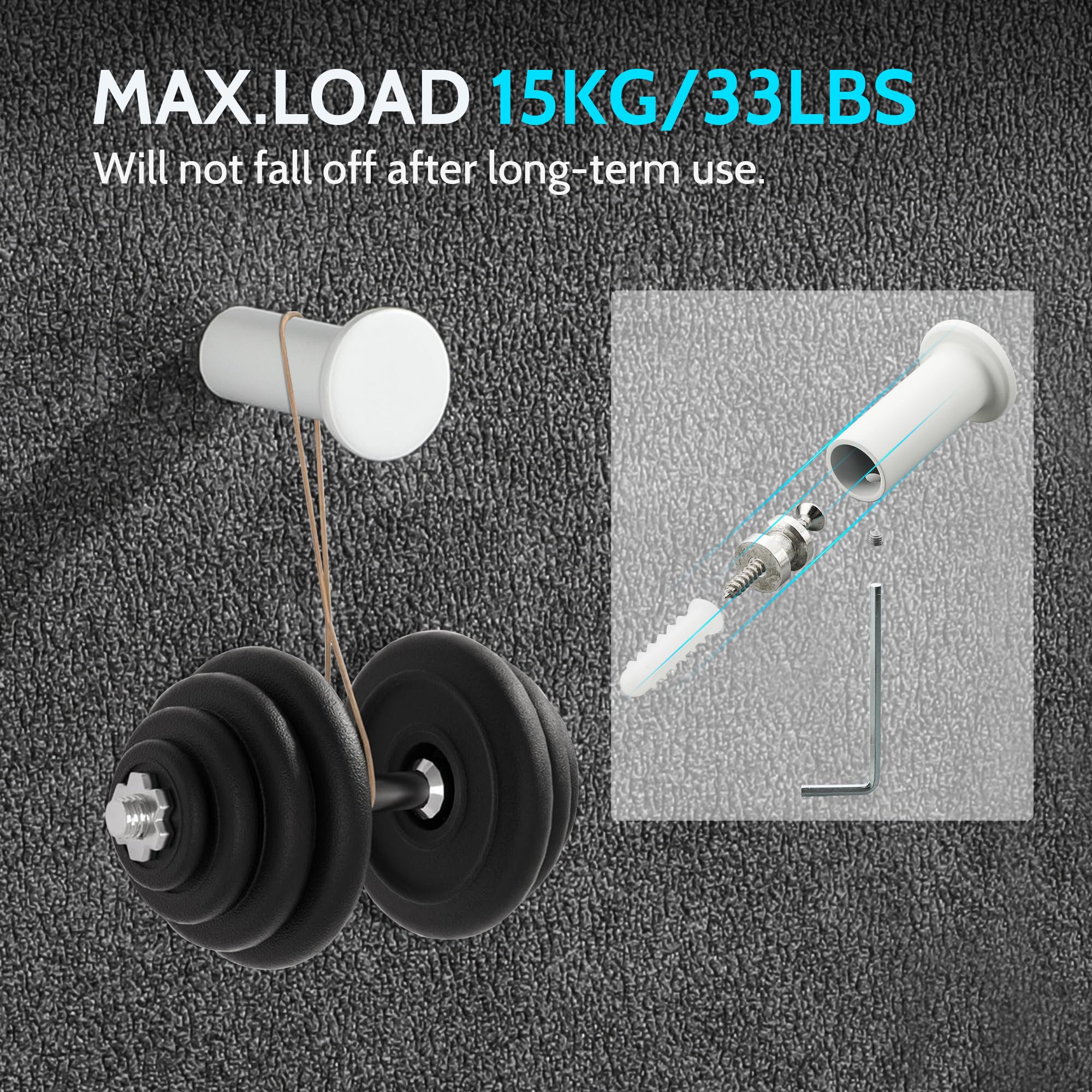 SAYAYO Coat Hooks Wall Mounted White 4PCS SUS304 Stainless Steel Door Hooks for Hanging Towels Wall Hooks for Bathroom Heavy Duty - Image 3