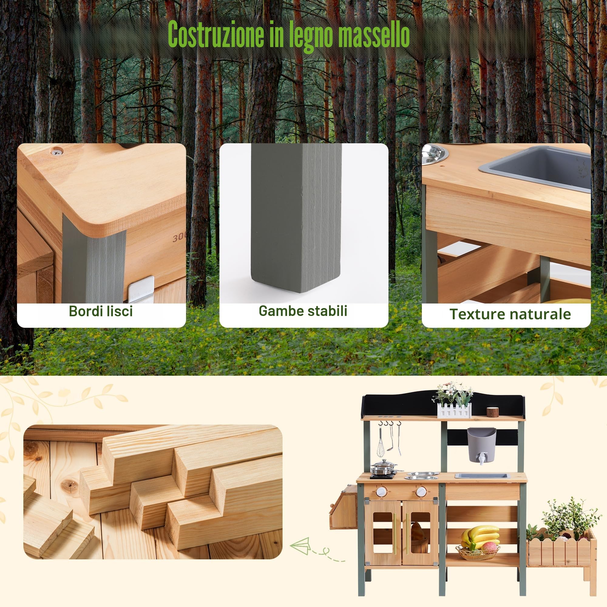 ROBOTIME Cucina Matsch grande, verde WH001