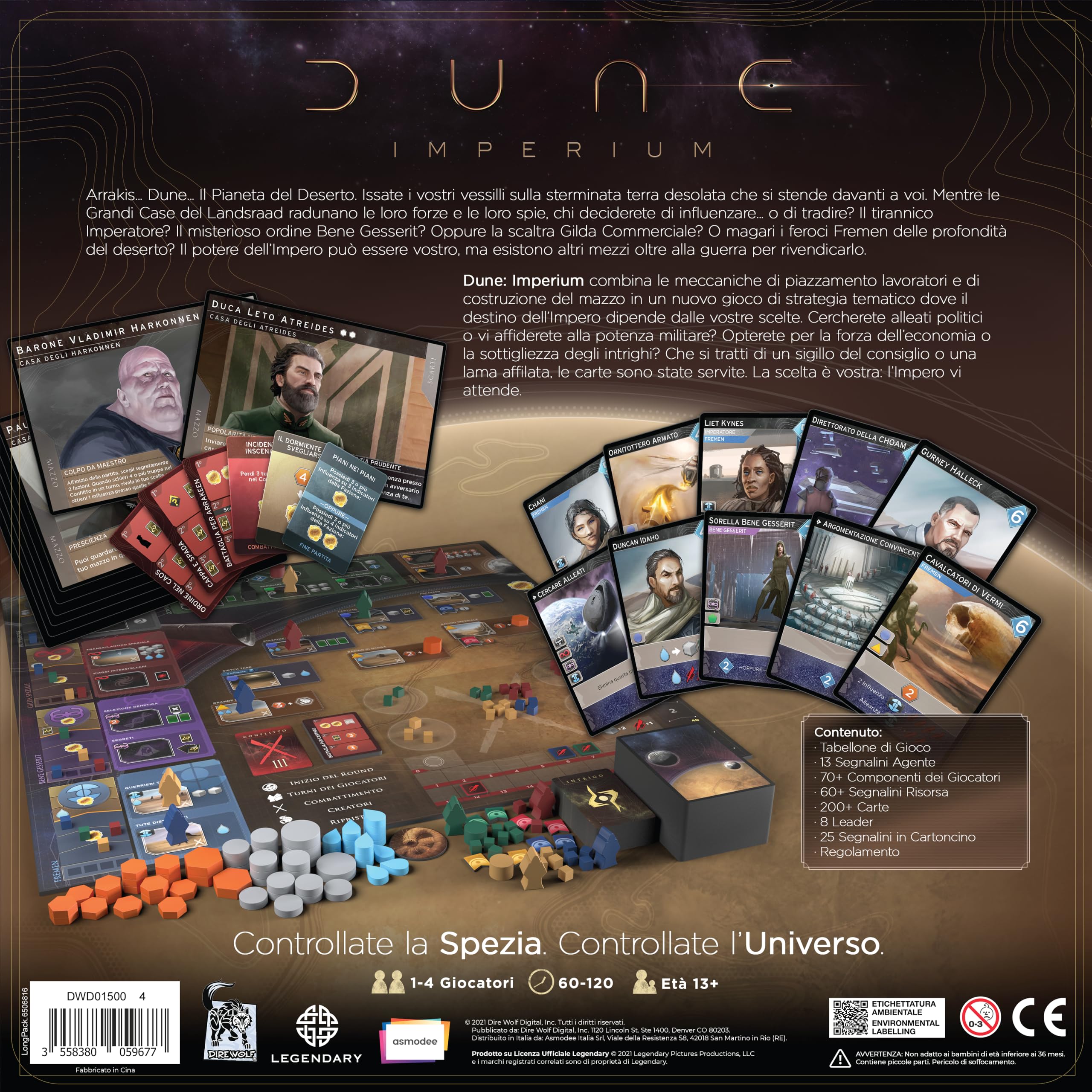 Asmodee - Dune: Imperium, Juego de Mesa, 1-4 Jugadores, 13+ años, edición en Italiano