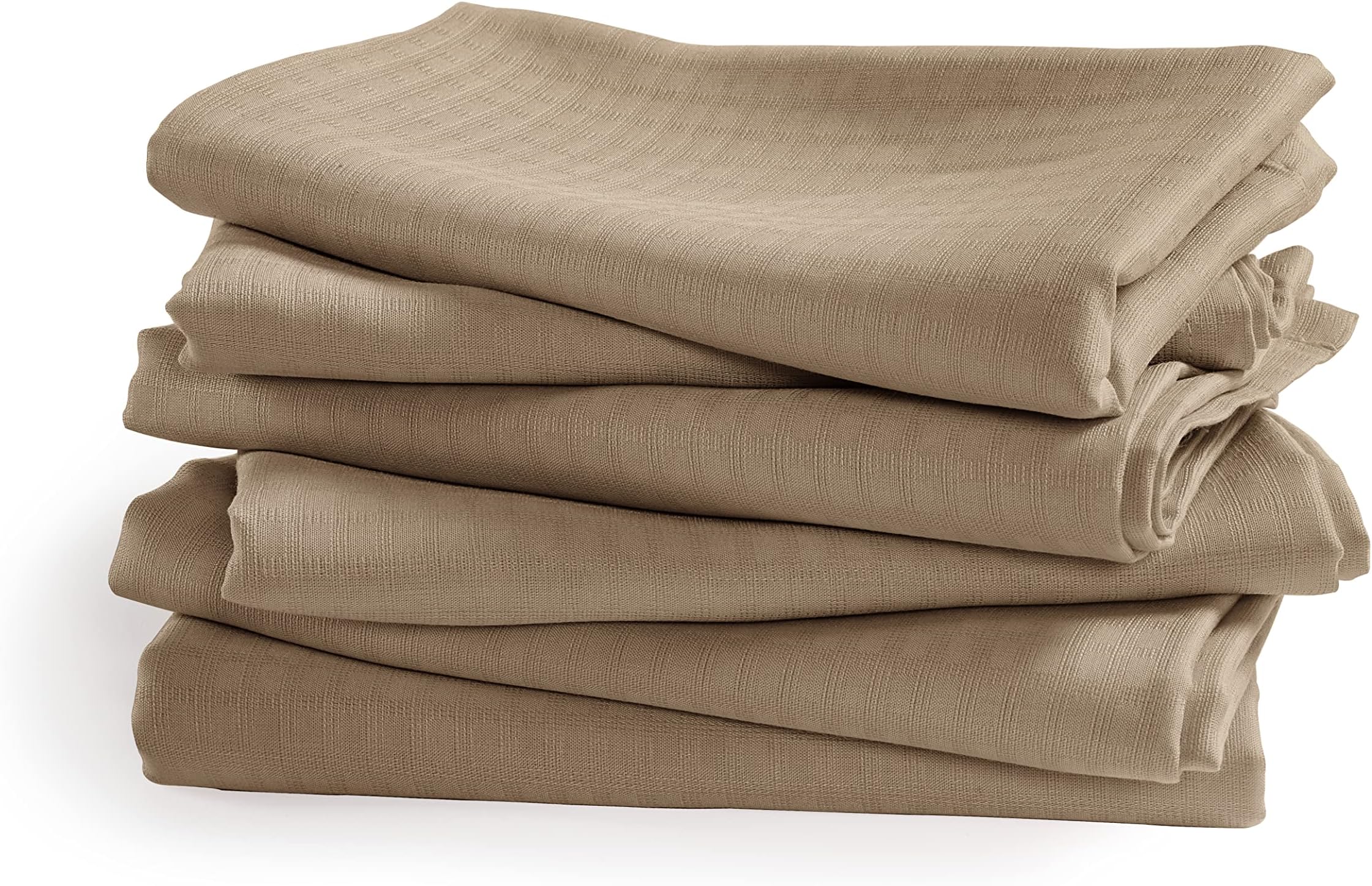 LANE LINEN Flour Sack Tea Towels Set for Kitchen, Premium Kitchen Towels for Cleaning, Dusting Cloth, Cloth for Bread Box, Pure Tencel Hand Towel, Light Towel for Drying Dishes – 6 Pack – Taupe