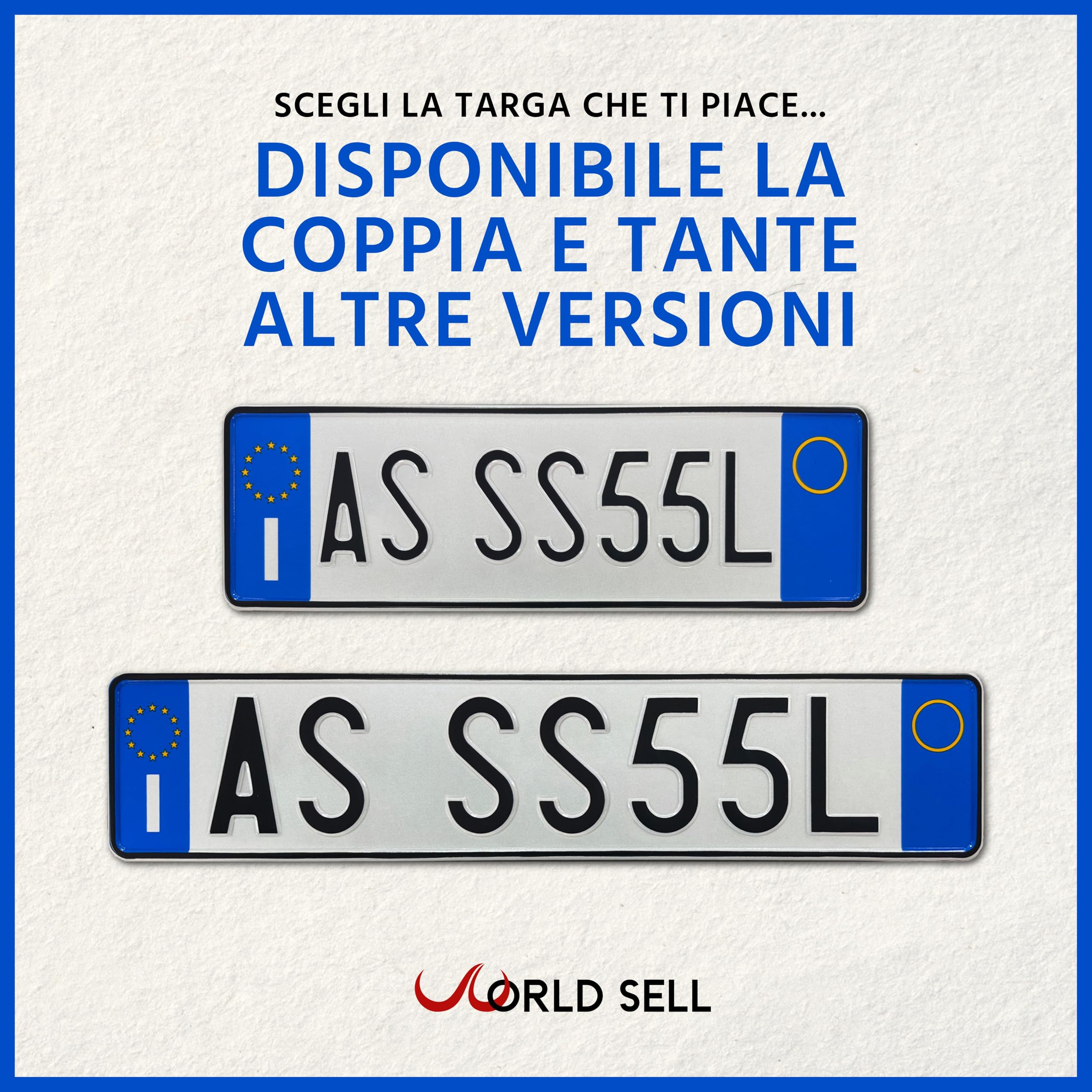 Targa Posteriore Personalizzata Incisa in Rilievo su Alluminio Catarifrangente Replica Artigianale Made in Italy Modello Auto