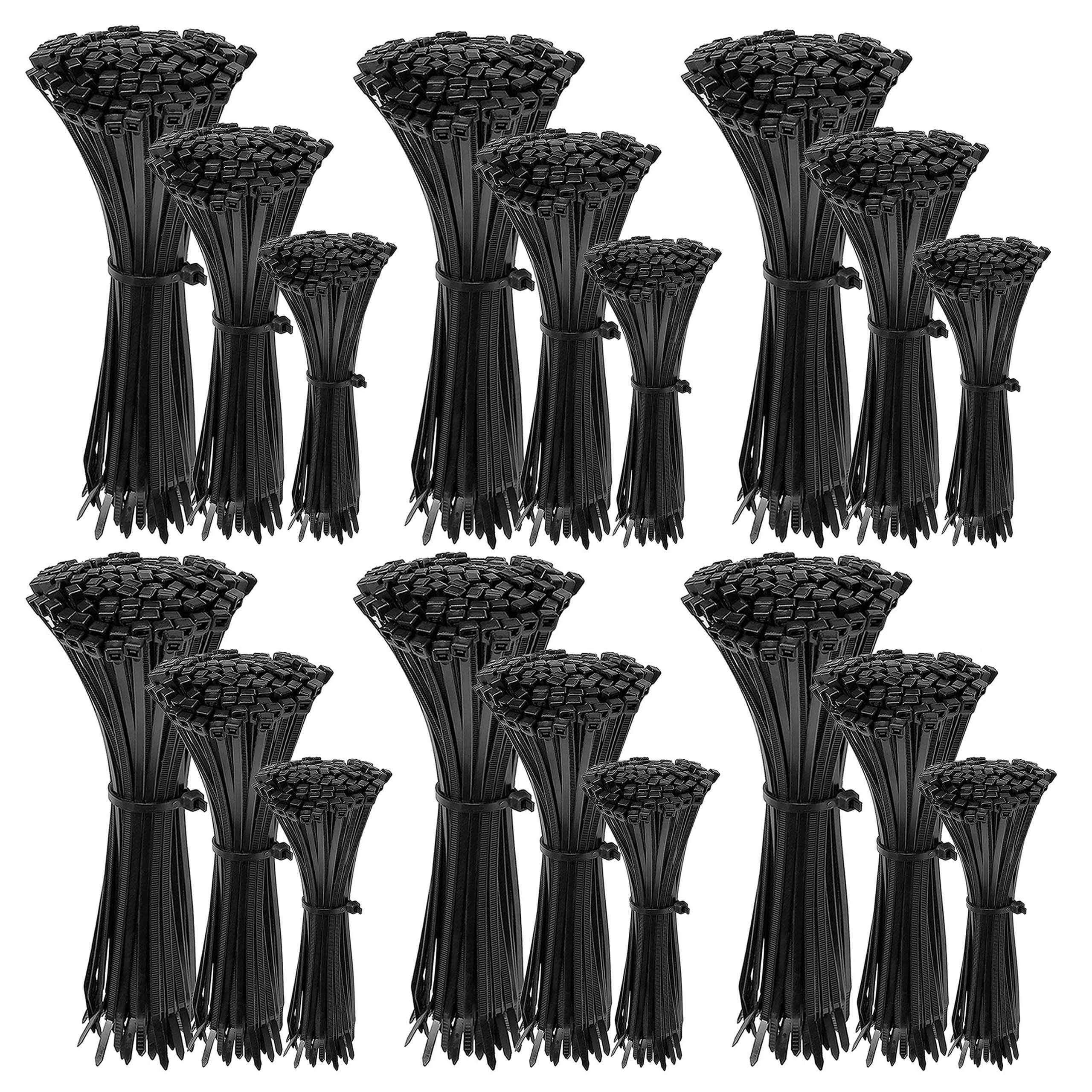 Serre-câbles en polyamide contre les fils emmêlés | Lot de 1800 pièces noires