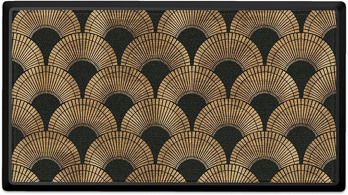 RUGGABLE Washable Large Front Doormat - Deco Indoor/Outdoor Doormat – Fade–Resistant, Durable, Non–Slip – Welcome Mat for Entryway, Hallway, Bathroom, & Decor – with Standard Pad