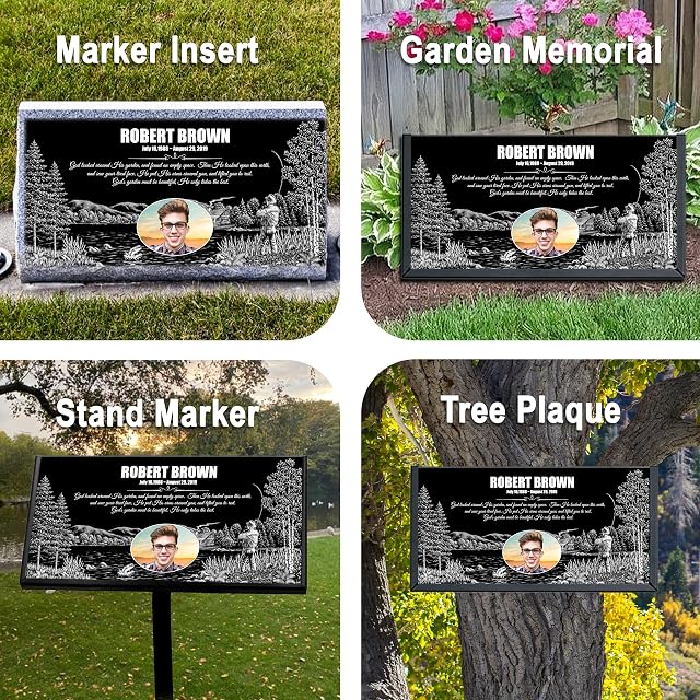 Foto 2 de 7 de ADFSTONE Placas conmemorativas Personalizadas para tumbas, imágenes de Piedras conmemorativas de Granito