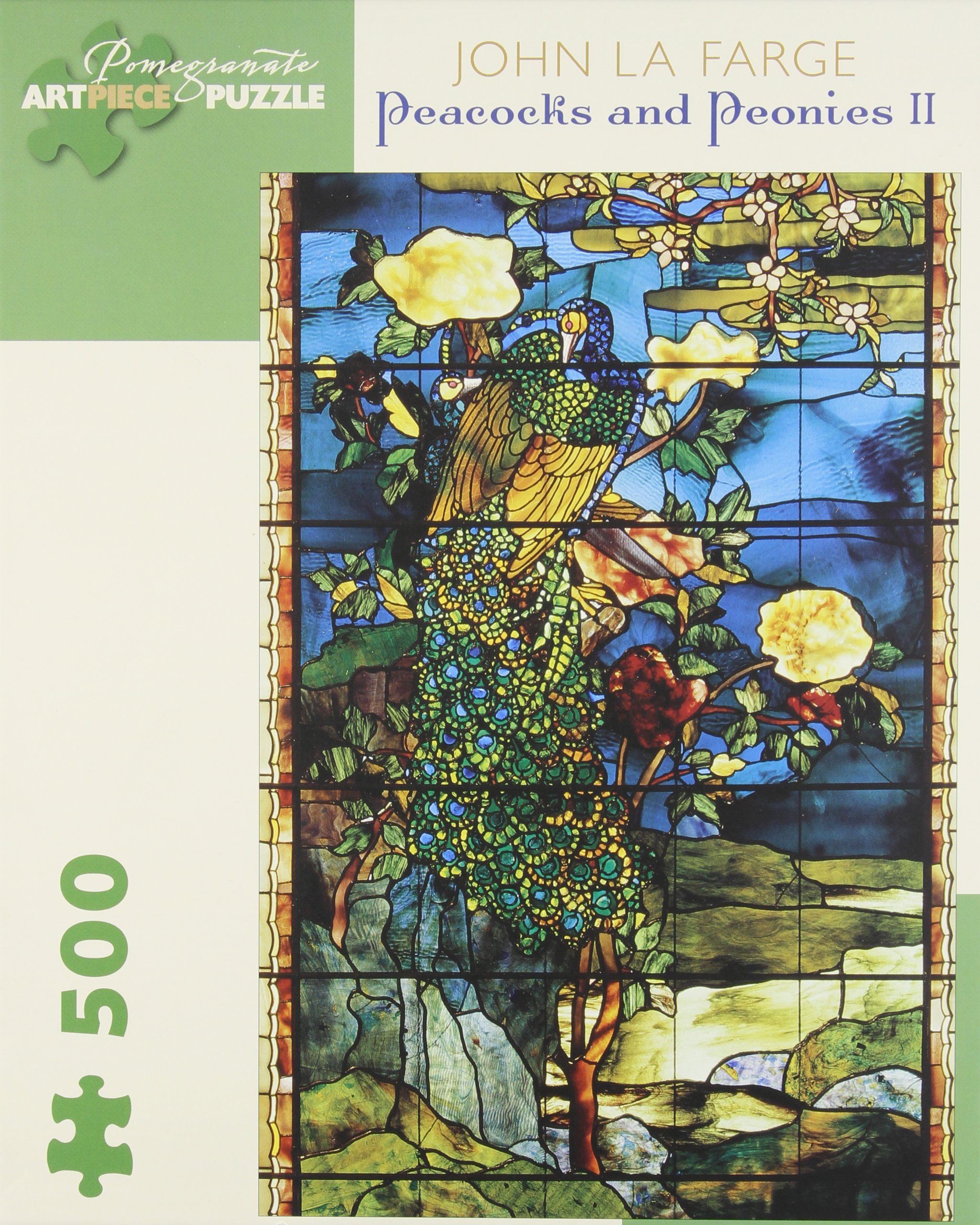 Peacocks and Peonies II 500-Piece Jigsaw Puzzle: 500 Piece Puzzle (Pomegranate Artpiece Puzzle)