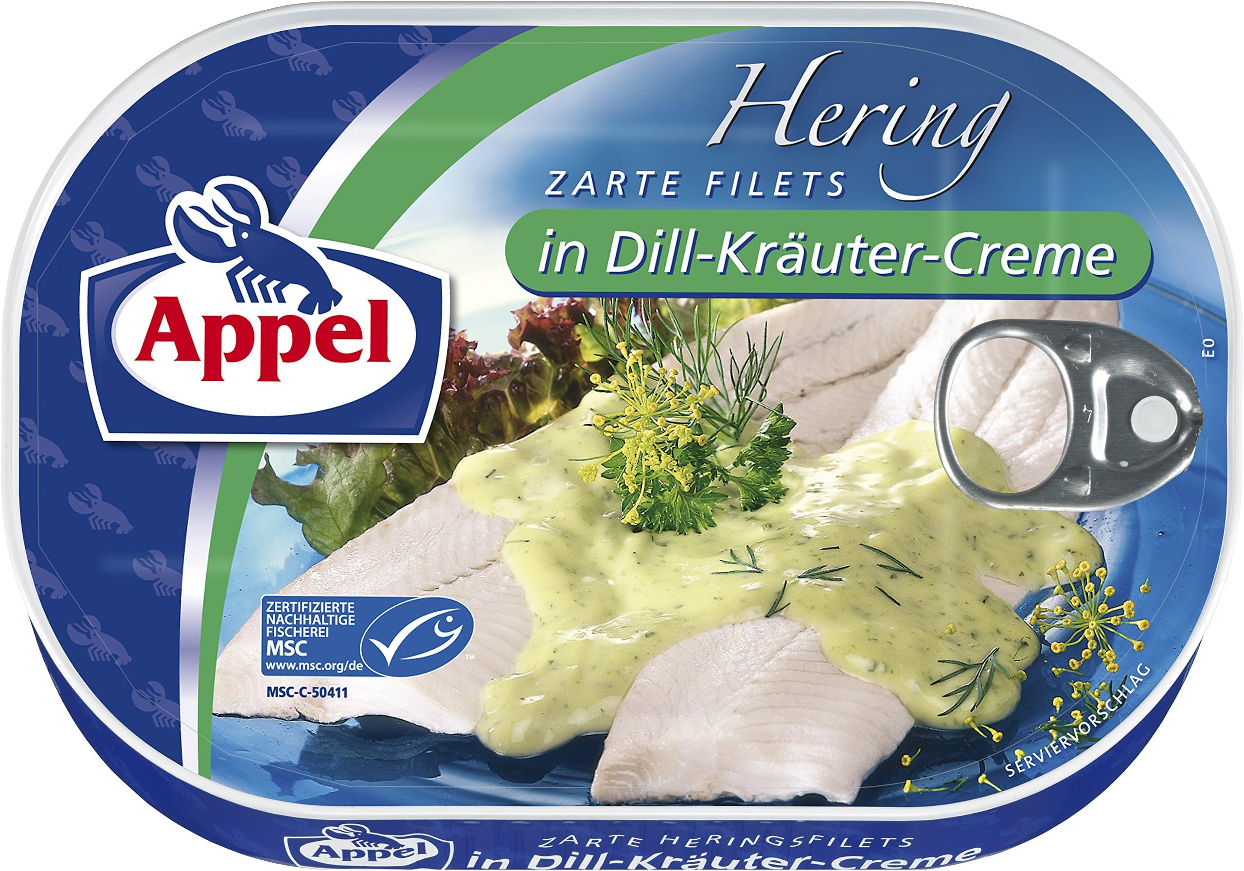 Appel Herring Filets in Dill-Kraueter Creme 200 grams (7.05 oz)