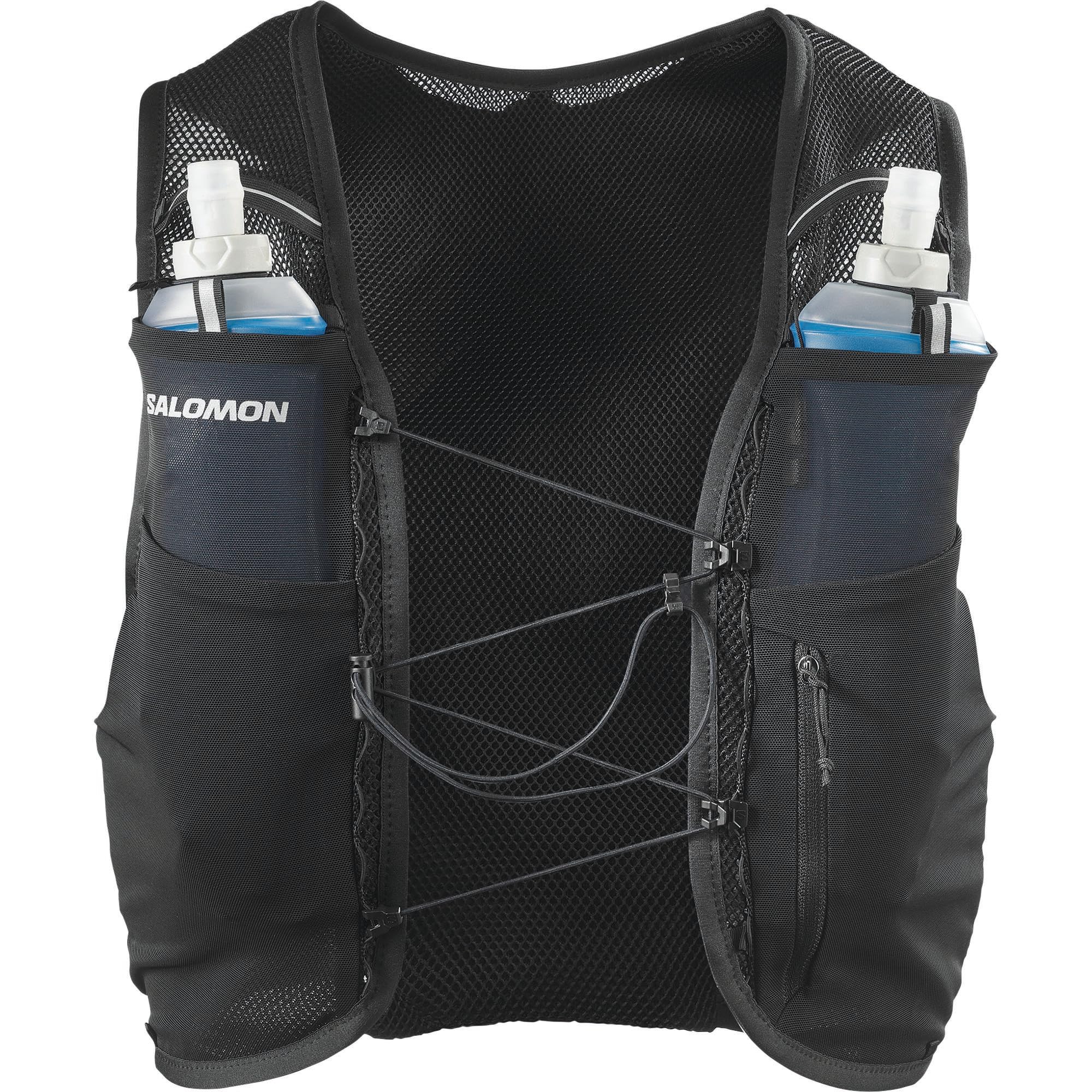 Salomon Adv Hydra Vest 4 Chaleco para correr con Flask incluido Unisex, Comodidad y estabilidad, Rápido acceso a la hidratación, Simplicidad