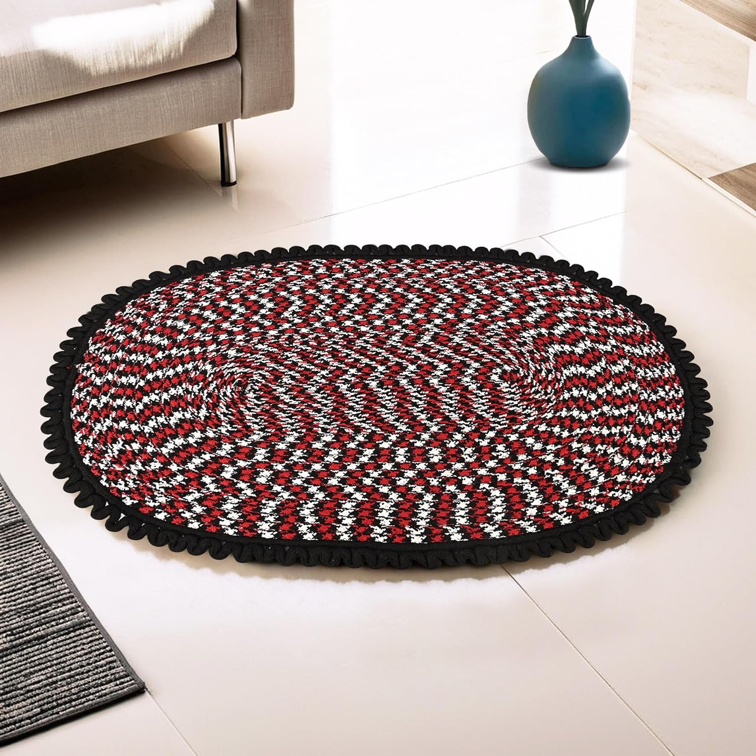 Kuber Industries 2x3 Feet Oval Door & Bathroom Mat Perfect for Indoor