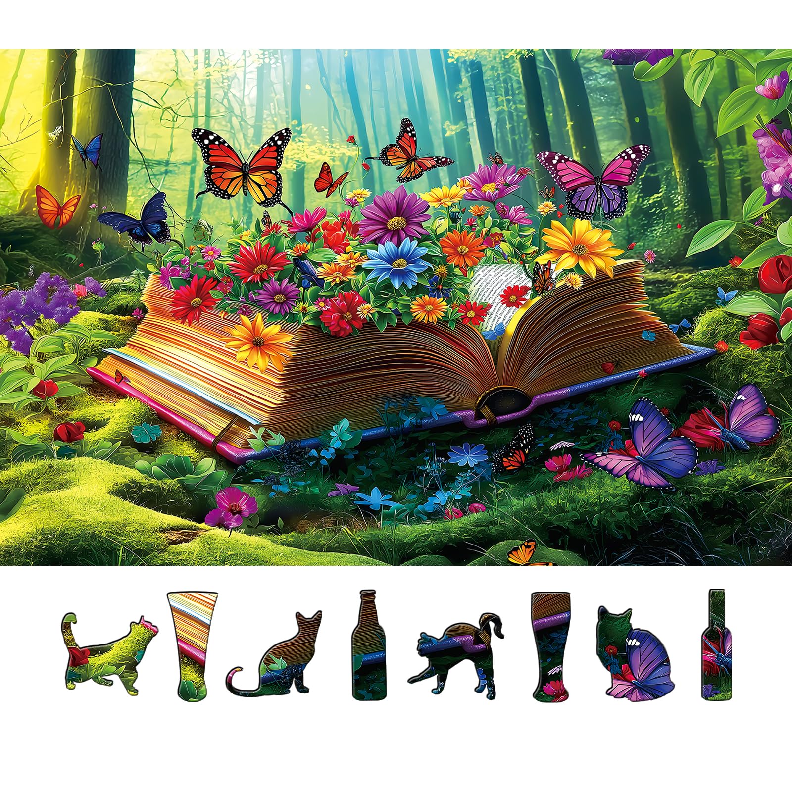 Amazon.com: Vibrant Flowers Book 500 Piece Jigsaw Puzzle for