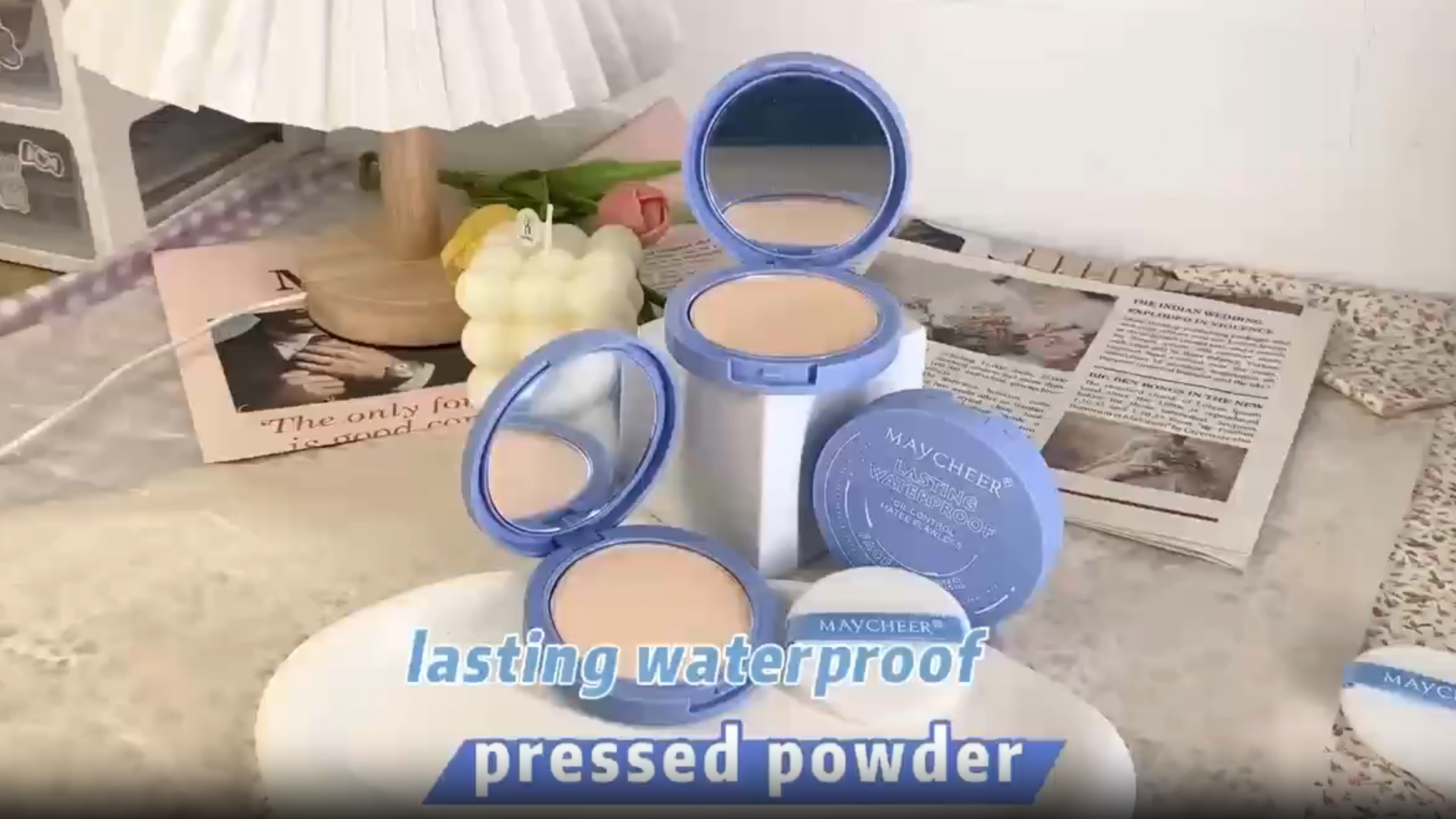 Amazon.com : NAISSIYA Oil Control Face Pressed Powder,Matte  display picture 3