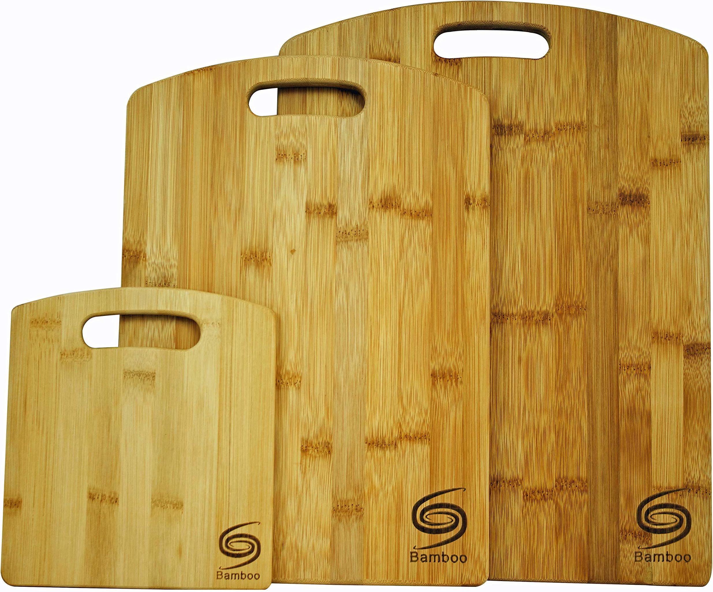 Organic Premium Bamboo Cutting Board Set of 3 Eco Friendly Truly Durable FDA Quality Chopping Boards for All Food Needs Every Kitchen Must Have Grand Sierra Designs