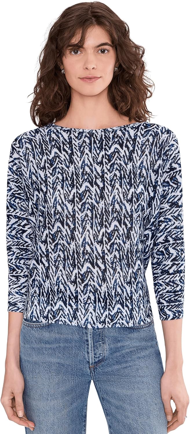 NIC+ZOE Indigo Crosshatch Sweater