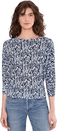 NIC+ZOE Indigo Crosshatch Sweater
