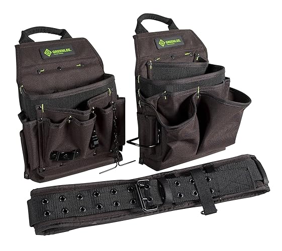 Greenlee 0158-16 POUCH/BELT COMBO 3PC , Black