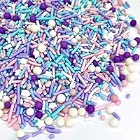 Vista 3 de Manvscakes, chispas rosas, para San Valentín, chispas para pastel, sin gluten, galletas, chocolate, fondant, cobertura de princesa, helado, Rosa Azul