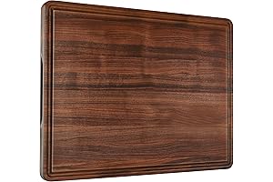 AZRHOM XXL Walnut Wood Cutting Board for Kitchen 24x18