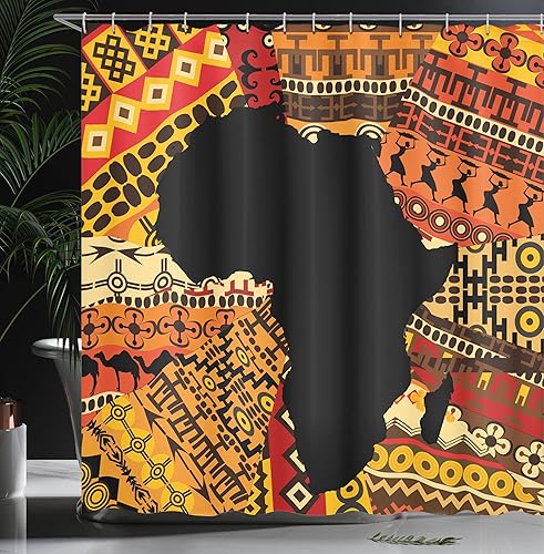 Miniatura 7 de Ambesonne Cortina de ducha de naturaleza, ramas de árbol viejo, crecimiento de vida, temática de bosque, bosque, niebla, escena oscura y brumosa,