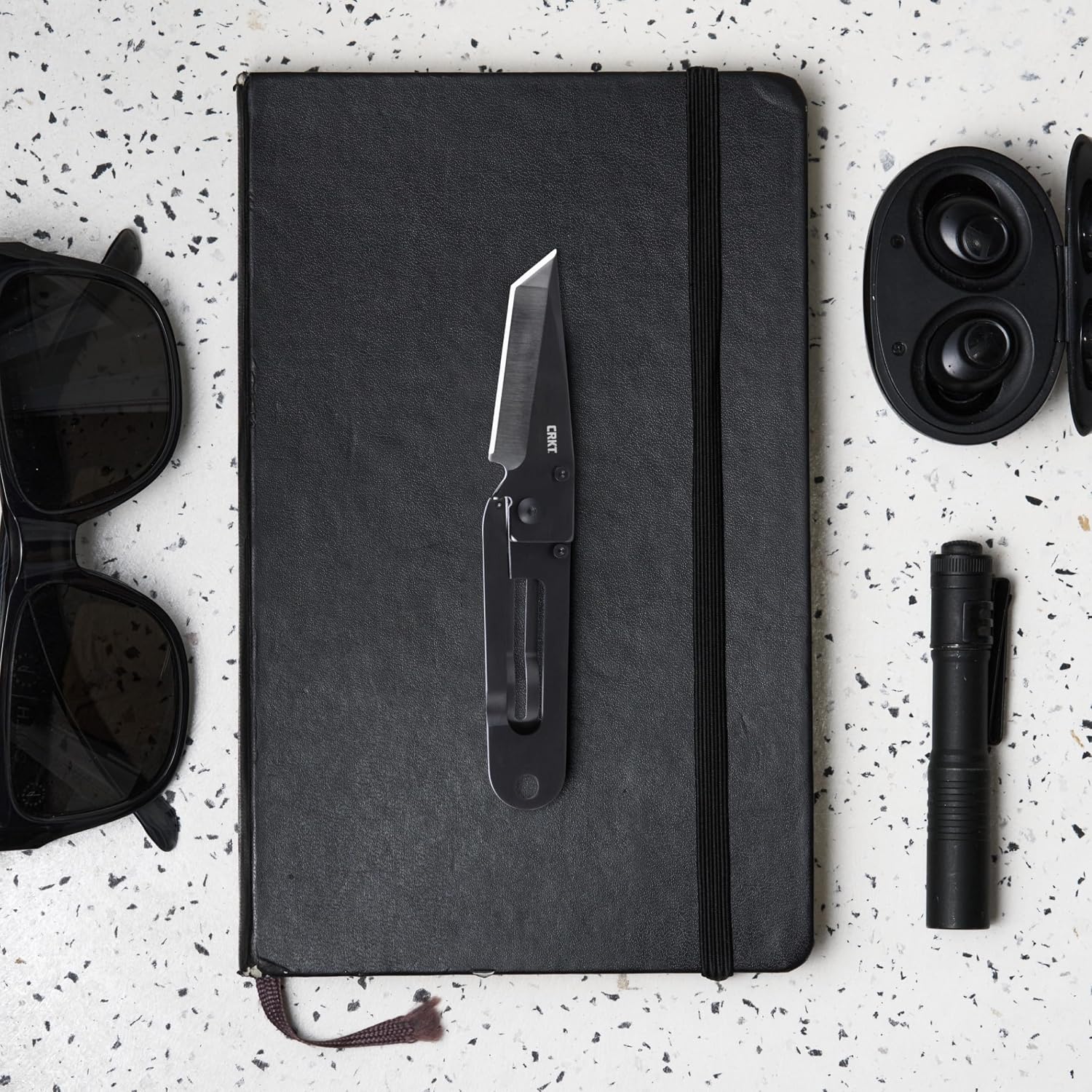 CRKT K.I.S.S. Everyday Carry EDC Folding Knife with Frame Lock: VG10 Steel Plain Edge Blade, Stainless Steel Handle, 5500KN
