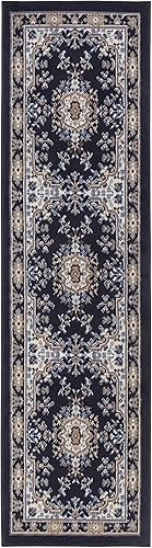 Miniatura 159 de Home Dynamix Premium Sakarya - Tapete tradicional con borde y medallón, gris, tapete rectangular de 7 pies 8 pulgadas x 10 pies 7 pulgadas Azul