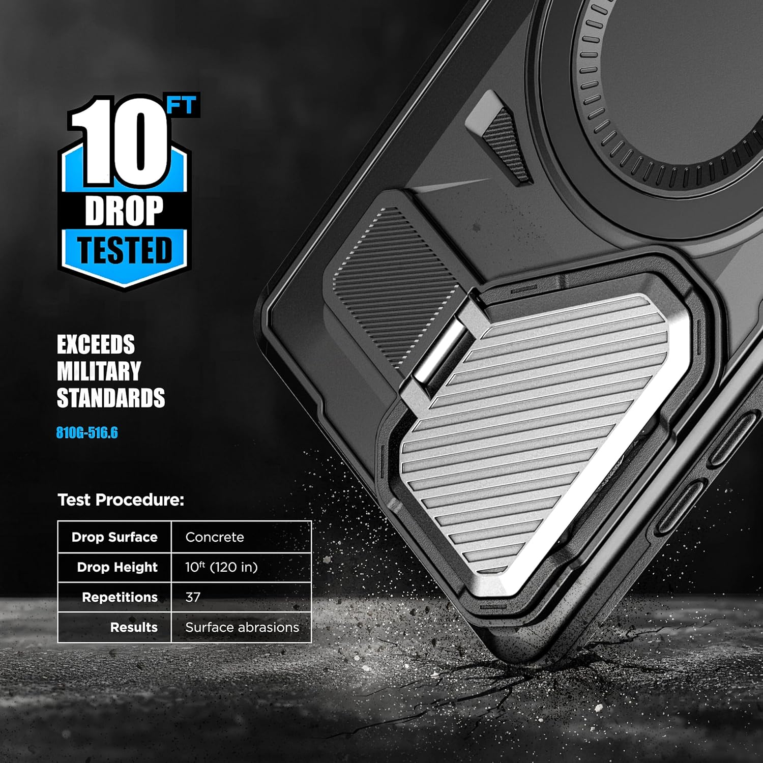 Encased for Samsung Galaxy S25 FE Case with Belt Clip Holster - Heavy-Duty Hinged Camera Lens Cover and Kickstand (Compatible with MagSafe) - Image 6