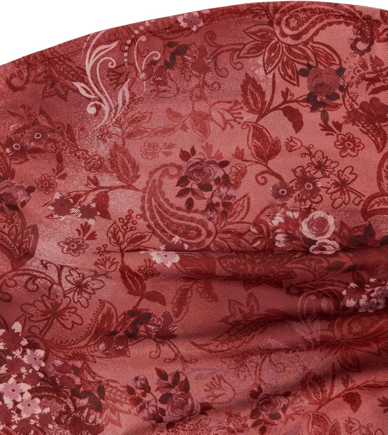 Milumia Women's Floral Print Strapless Tube Top Ruched Drawstring Asymmetrical Tank Tops - Image 4