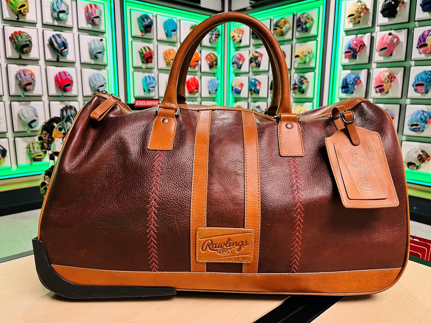 Rawlings | Wheeled Luggage Leather Travel Bag Collection | Carry-On Suitcase/Duffle Options | Telescoping Handle | Multiple Styles & Colors