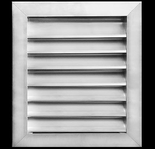 Ventilas de aluminio a prueba de agua para exteriores. Resistentes al agua y a la lluvia. Con tela de alambre. Ventila para aire acondicionado a