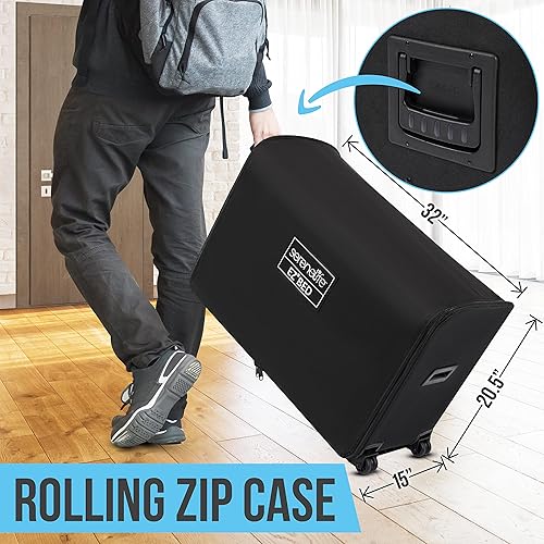 Miniatura 10 de SereneLife EZ - Colchón de aire para cama con marco y funda rodante, cama de aire autoinflable con bomba integrada para viajes y alojamiento, tamaño