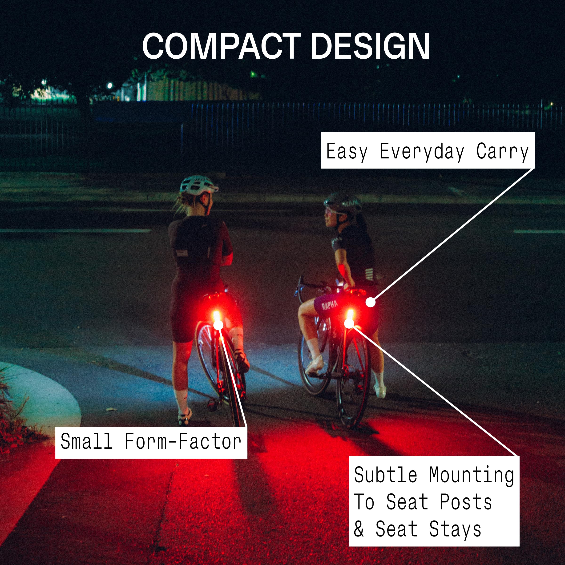 Knog Cobber Mini éclairage arrière USB-C rechargeable pour vélo 75 lumens | Feu arrière de 75 lumens avec visibilité à 330 °, charge USB-C, étanchéité IP67 et jusqu'à 75 heures d'autonomie