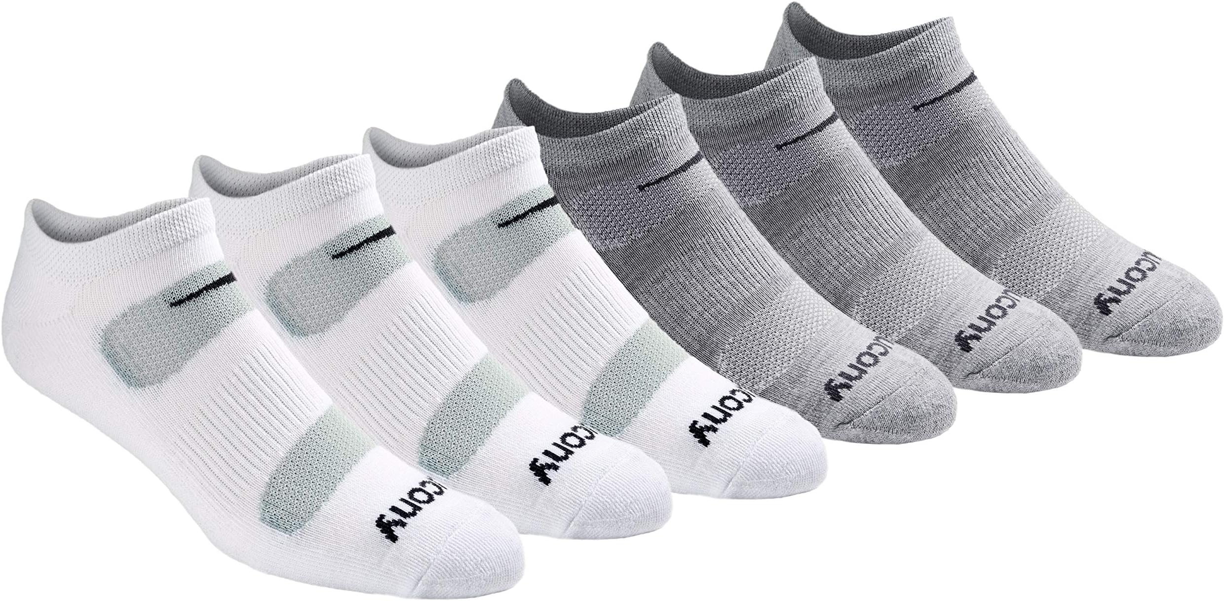 Mens Multi-pack Mesh Ventilating Comfort Fit Performance No-show Socks Running Socks (pack of 6)