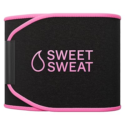 Sports Research Sweet Sweat Waist Trimmer (Core Series) - Premium Sweat Enhancing Fitness Band for Women & Men