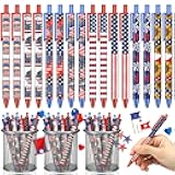 72 Pieces Veterans Day American Flag Pen Bulk USA Patriotic Themed Pens Patriot 4th of July Pens Independence Day Gel Ink Pen for Home School Office Supplies Patriotic Party Decoration