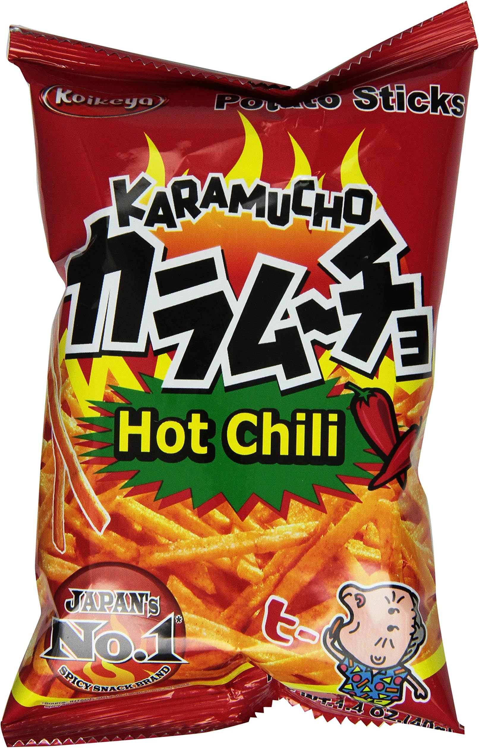 Koikeya Karamucho Sticks Chili, 1.4 Ounce (Pack of 24)