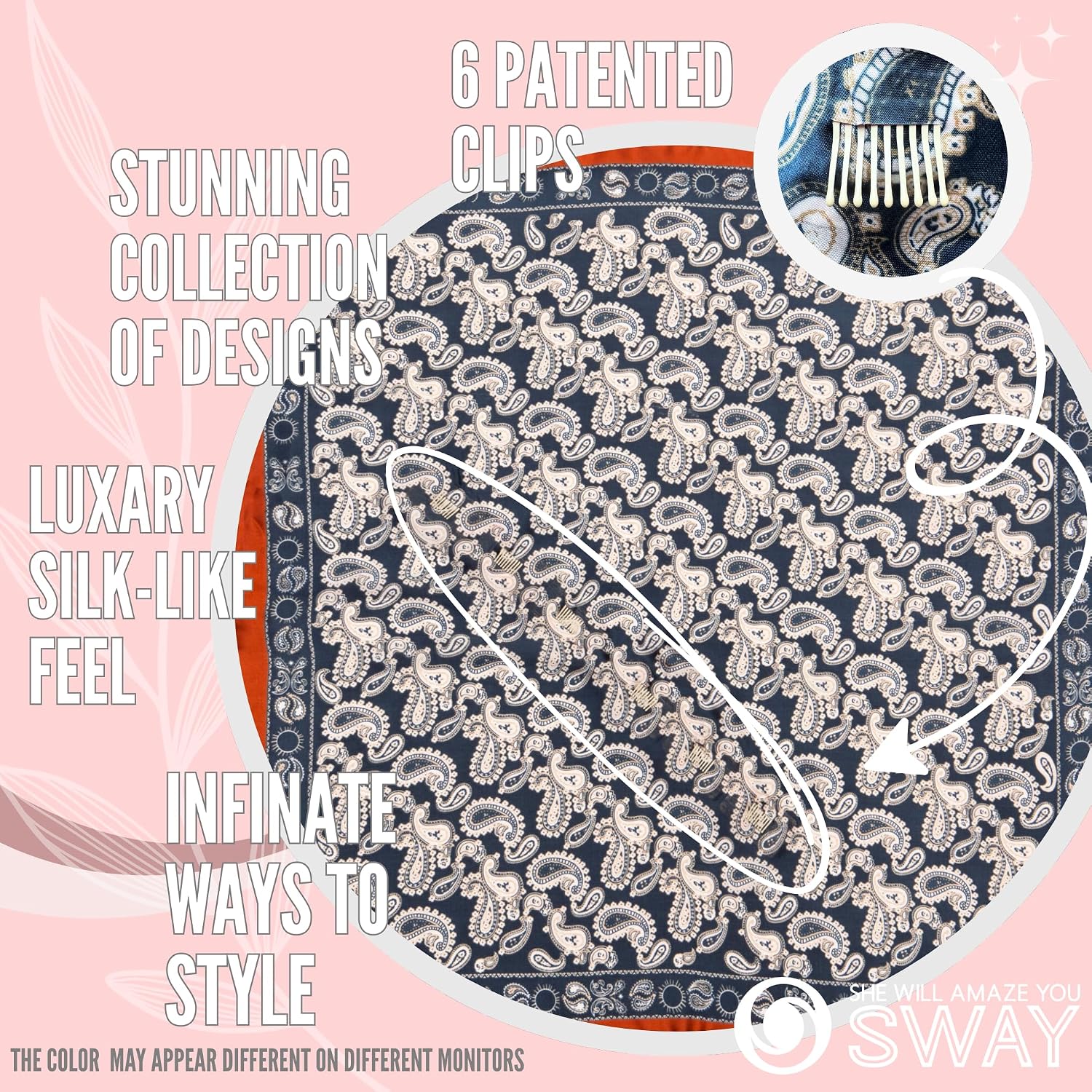 SWAY Small Satin Non-Slip Headband for Women – Luxury Satin, No Headaches, Stays Put All Day for Work. 10+ Cute Ways To Style