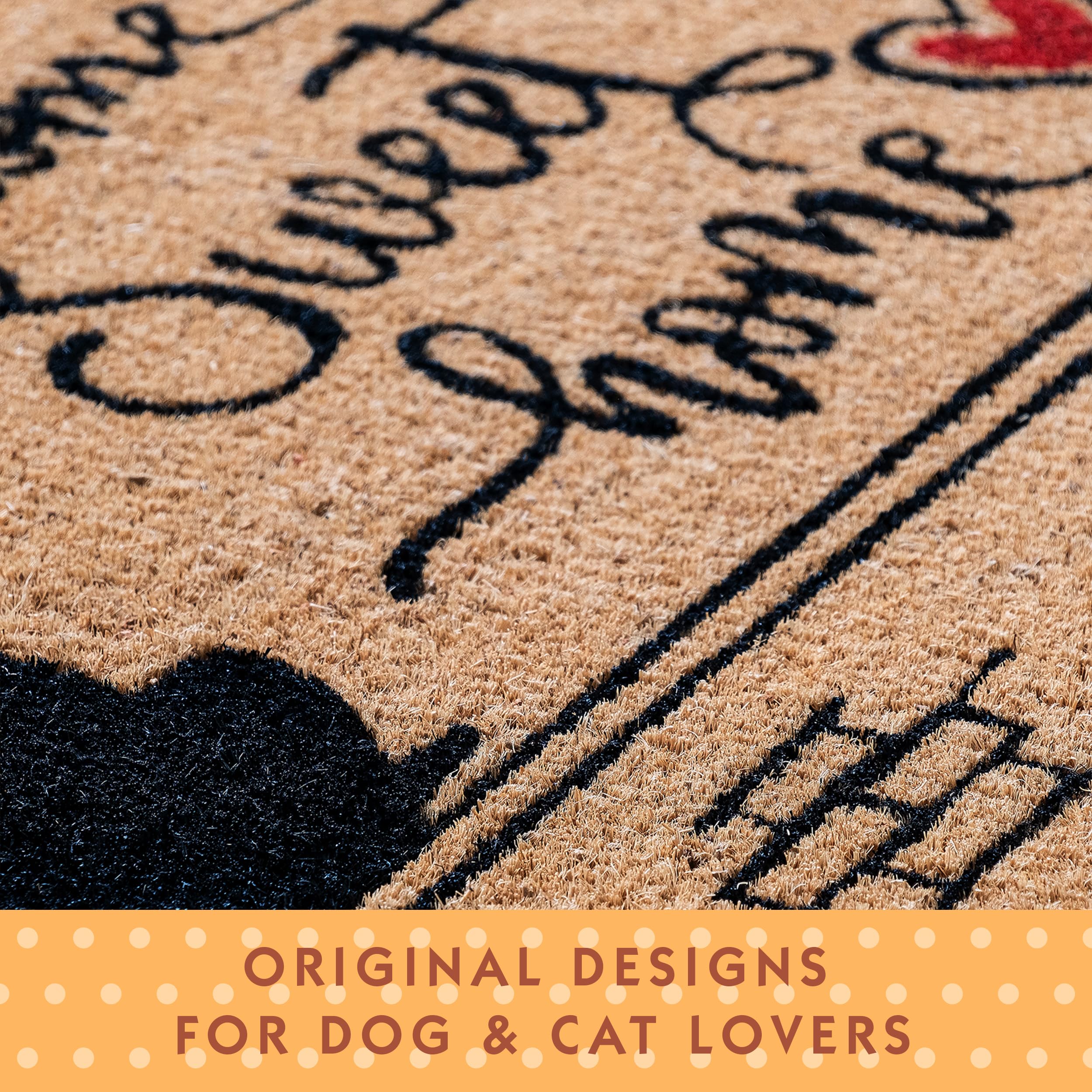 SPOTTED DOG GIFT COMPANY Coir Door Mat, Inside Outside Door Mats, Welcome Mat, Indoor Outdoor Doormats, Front Doormat - Image 4