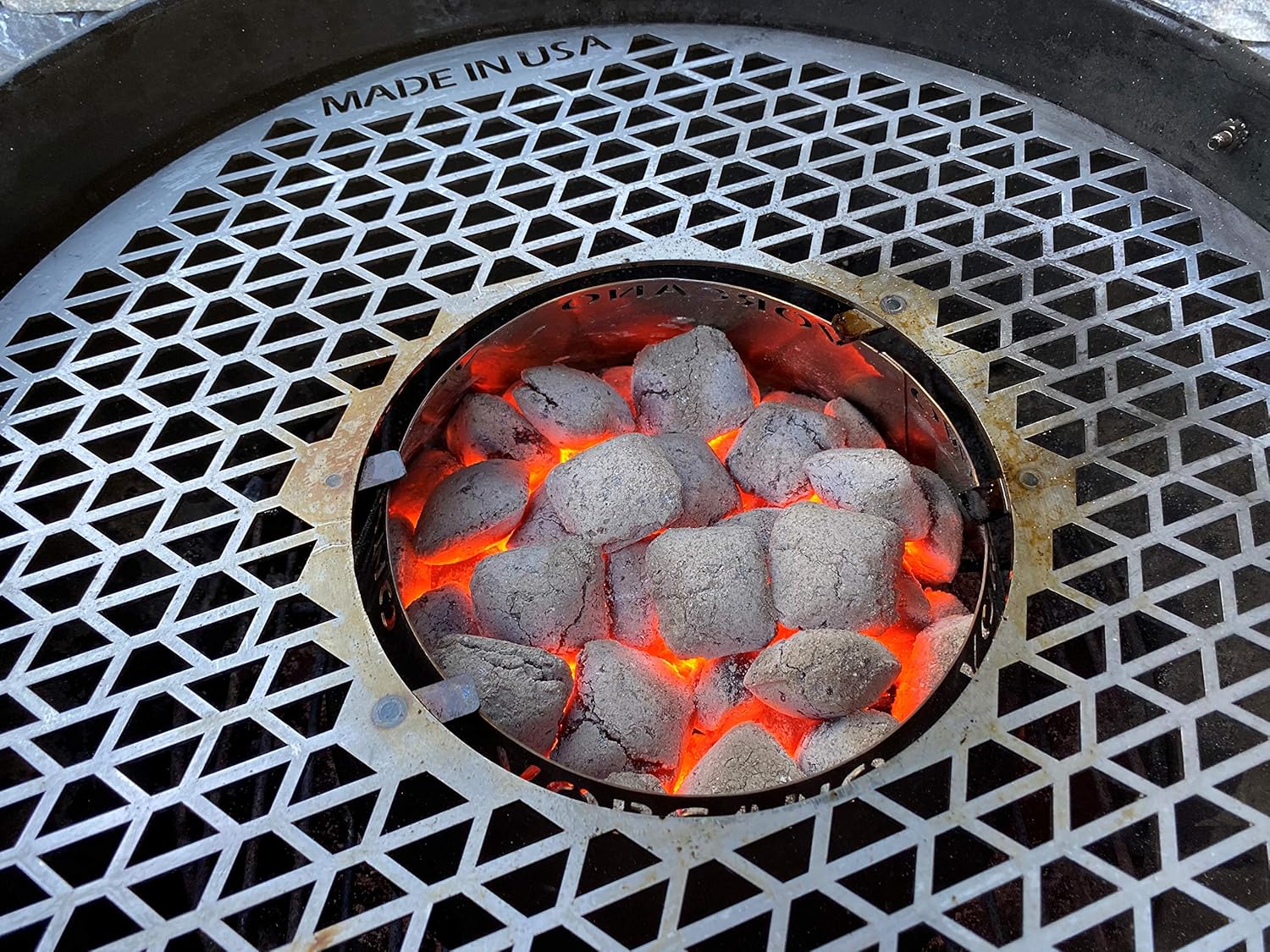 2 Pack - Medium BBQ Vortex™ BGE Kamado Kettle Charcoal (in) Direct Cooking (2)