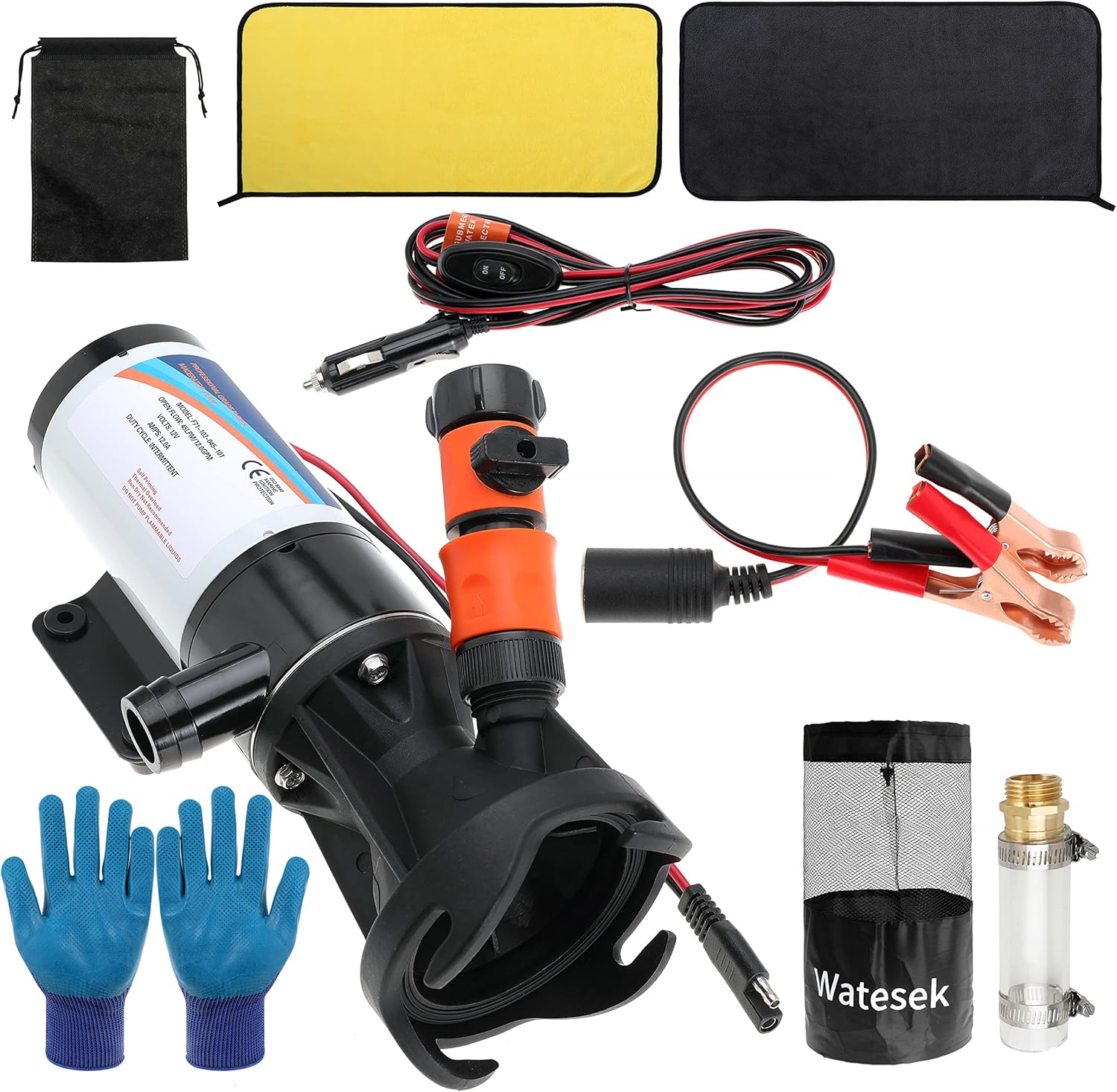 RV Macerator Pump 12V (2022 Upgraded Portable Kit) RV Waste Water Pump