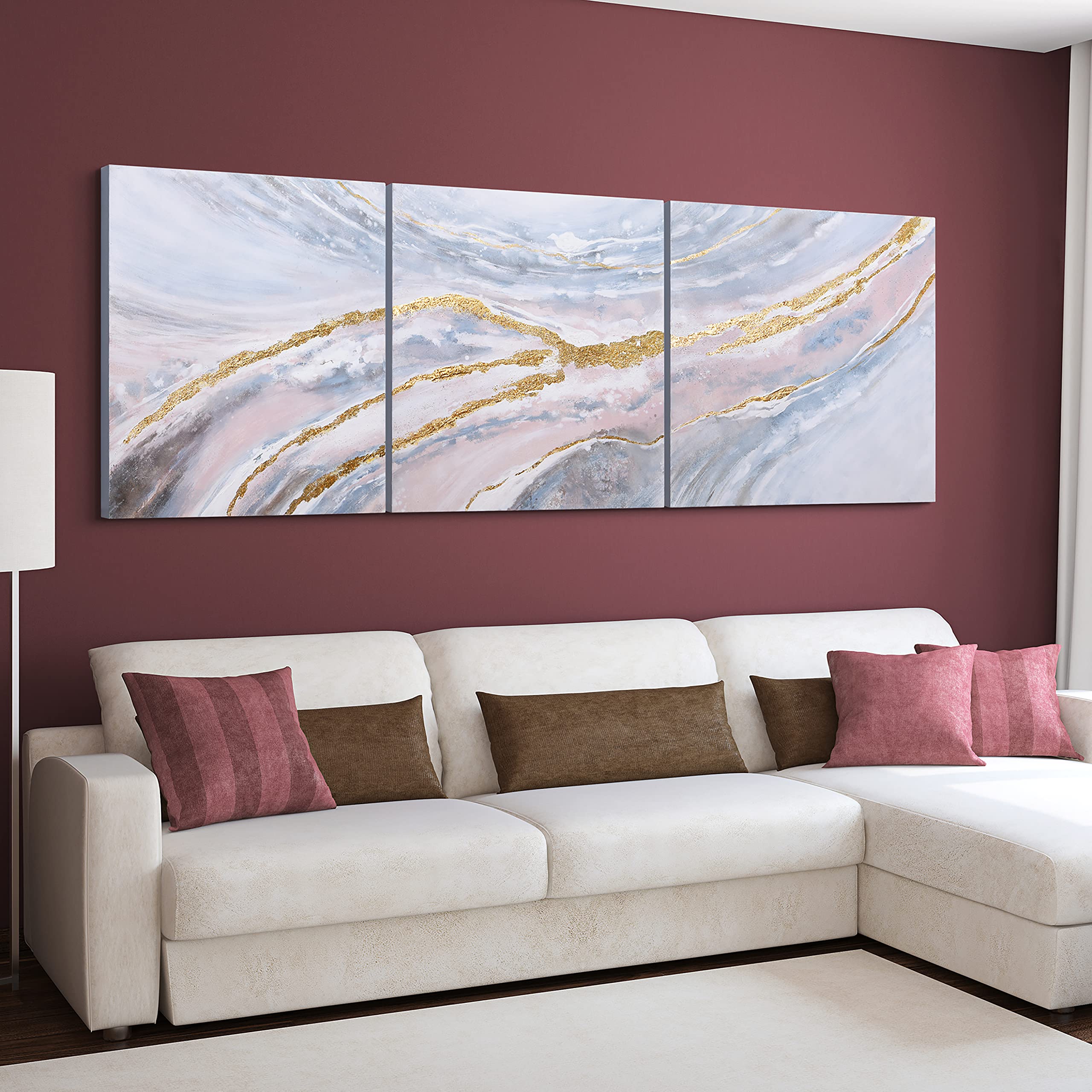 Wandbild „Heavens 2“ Von Martin Edwards – 3-teiliges Set, Je 81x81 Cm, Handbemalt & Strukturiert – Moderne Deko Für Wohnzimmer Oder Büro