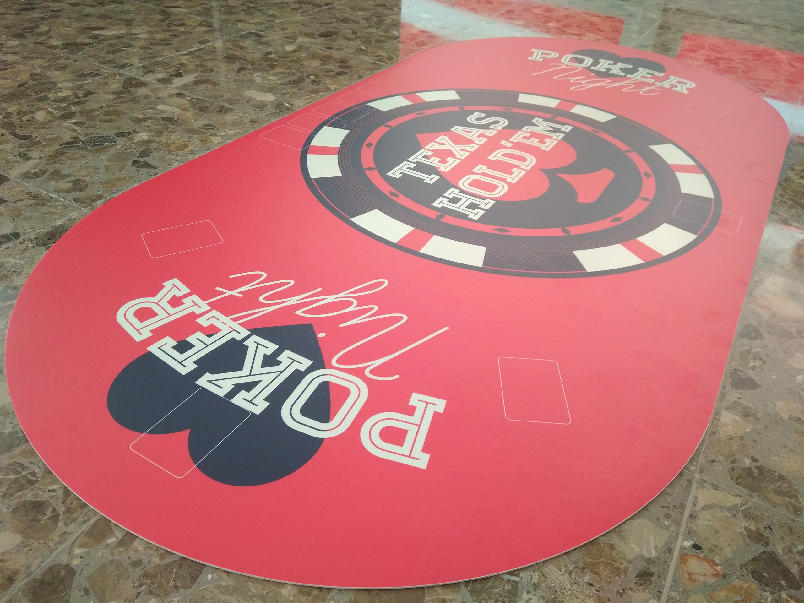 Oedim Tapete Poker Antideslizante Oval Texas Hold´em PVC 180 cm x 90 cm | Tapete Poker Mesa PVC | Tapete vinilico para mesas | Poker Texas Hold´em