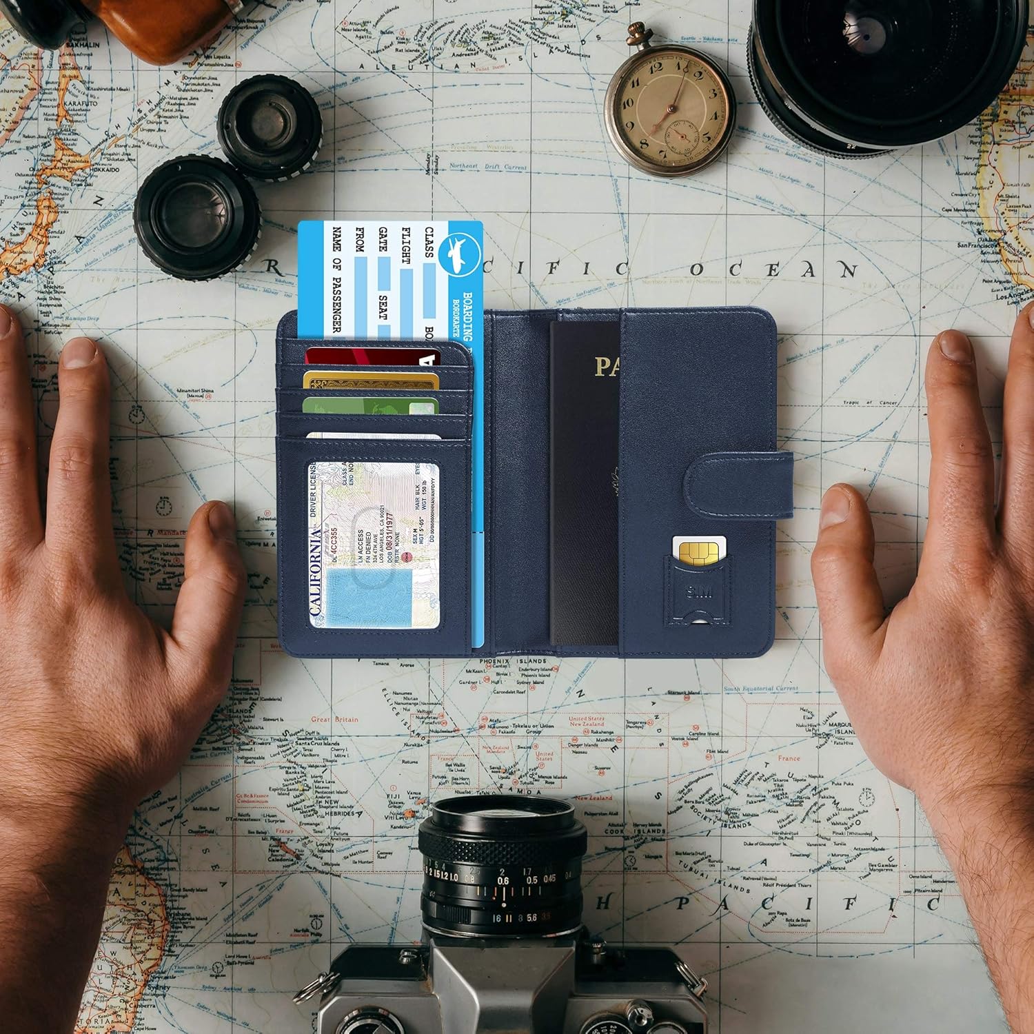  | Passport Holder Cover Wallet RFID Blocking - Handmade Leather Passport Case Travel Document Organizer For Men & Women | Passport Wallets