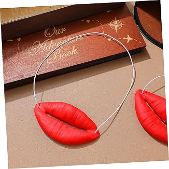 Laroal 2x Wurst Mund Deko - Lustige Lippen Requisiten Für Halloween & Partys