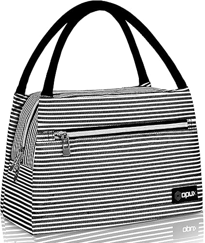 Miniatura 13 de opux - Lonchera para mujeres, con aislamiento, para niñas, adultas, para el trabajo, la escuela, pequeña, reutilizable, bolsa térmica para almuerzo,