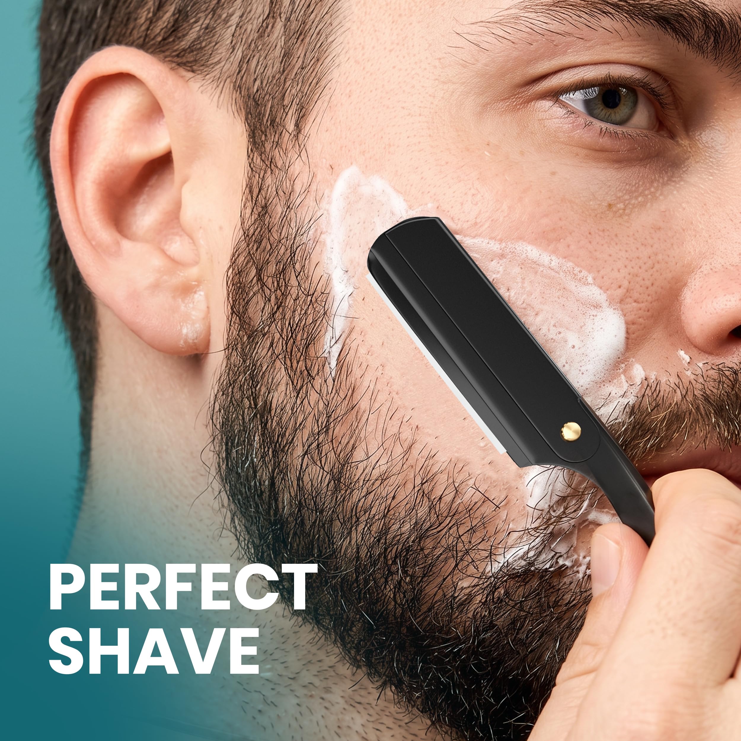 IronEdge Barber Razor - 100 Blades, Professional Shave -2
