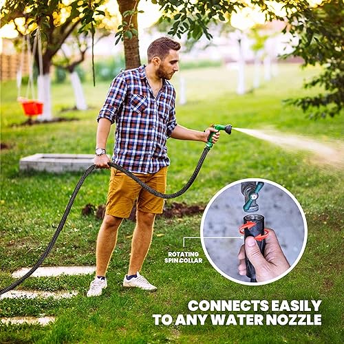 Miniatura 6 de Hydrosteel Manguera de jardín de 50 pies, manguera de agua de metal de acero inoxidable 304 de 50 pies, ultra duradera, flexible, ligera, resistente