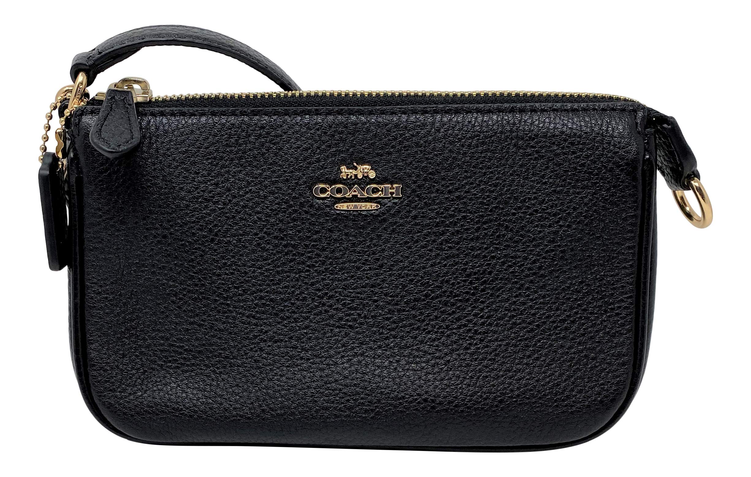 Coach Nolita 19 Wristlet in Pebble Leather Black