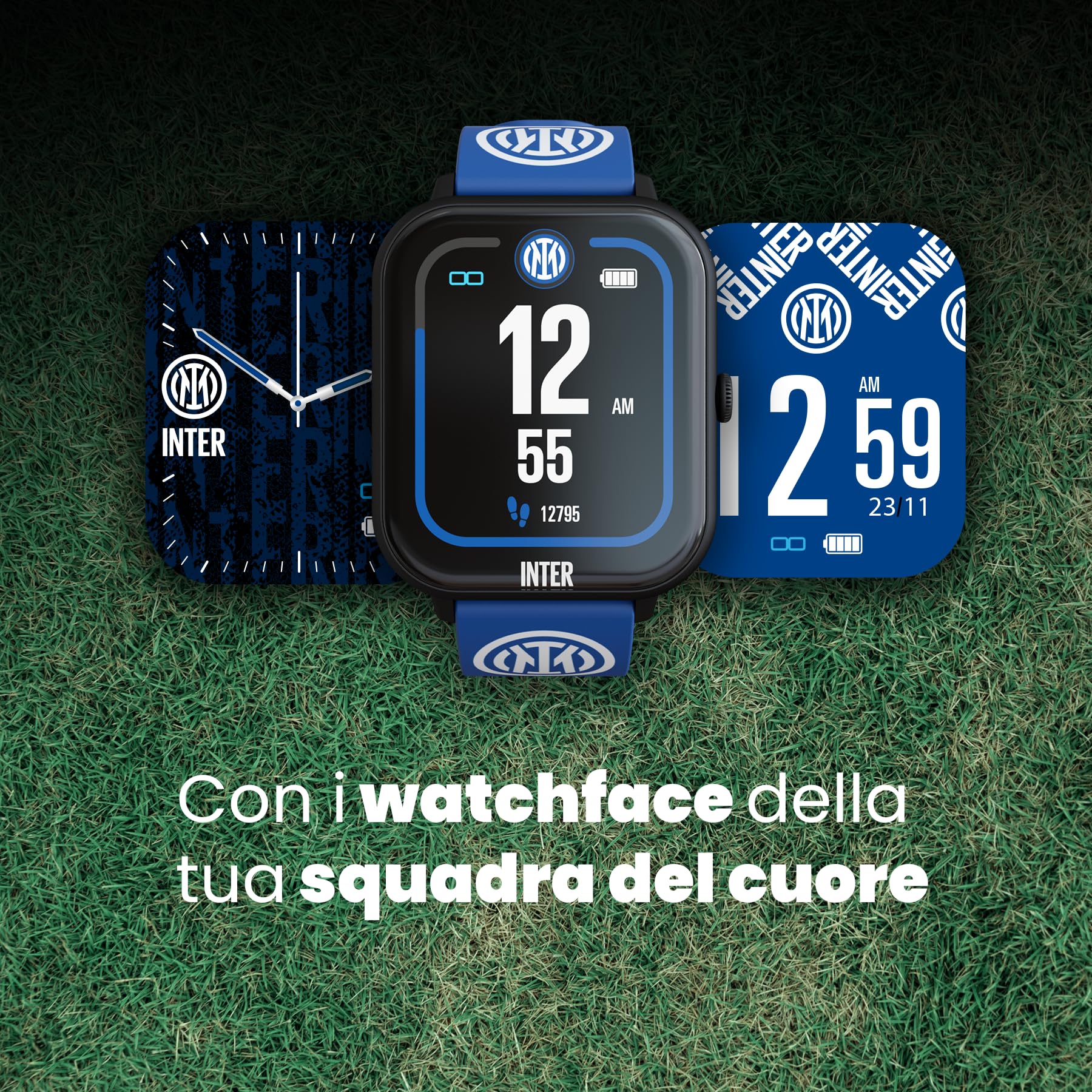 Inter Smartwatch, orologio digitale, schermo rettangolare full touch,  chiamate, notifiche, funzione SOS, sport, compatibile con IOS e android ( INTER 3) : Amazon.it: Elettronica
