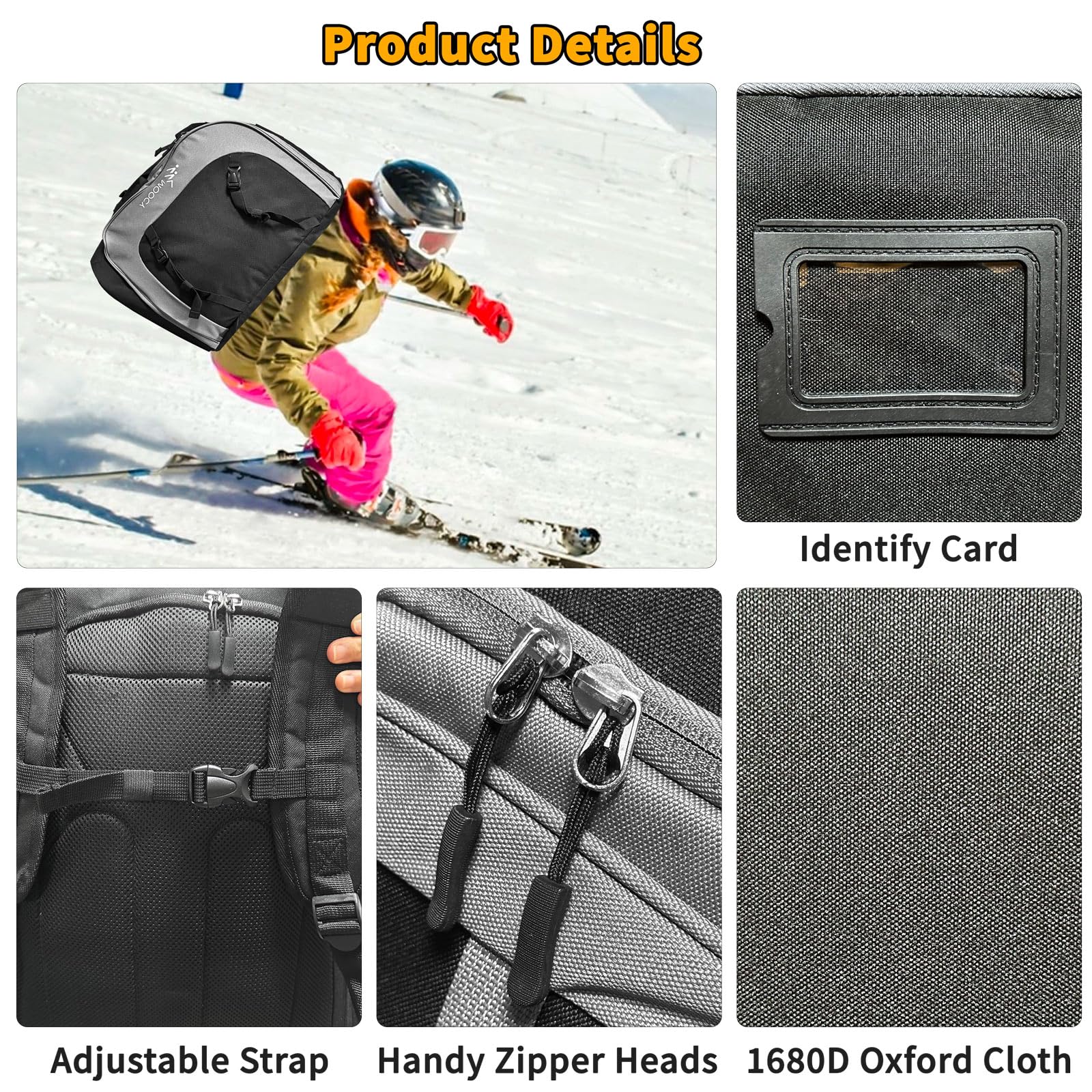 Sac à Chaussures De Ski, Grand Sac De Ski 65 L Pour Chaussures De Ski De Sport Sac à Dos De Ski De Randonnée Utilisable Pour Le Snowboard Les Chaussures De Ski Sac à Chaussures De Ski, Grand Sac De Ski 65 L Pour Chaussures De Ski De Sport Sac à Dos De Ski De Randonnée Utilisable Pour Le Snowboard Les Chaussures De Ski